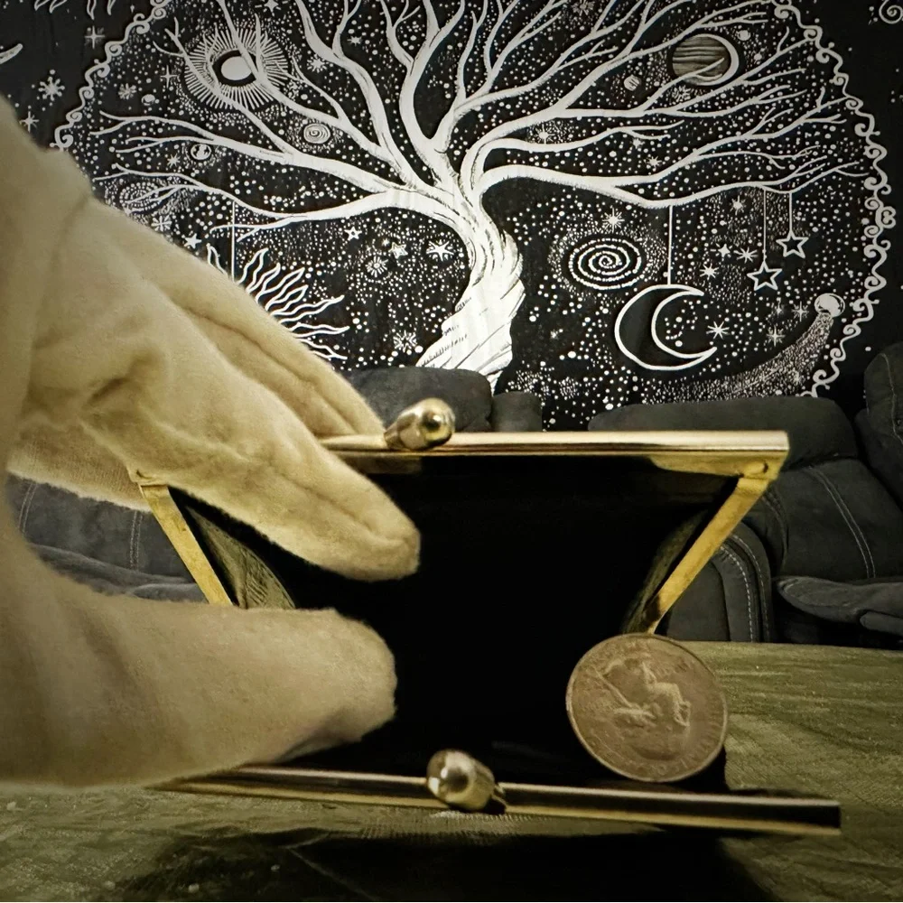 Vintage 1950 Eel Skin Kiss Closure coin purse - Picture 12 of 15